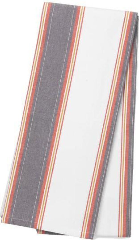 - Duk 140x140 cm large stripes hvit/rød