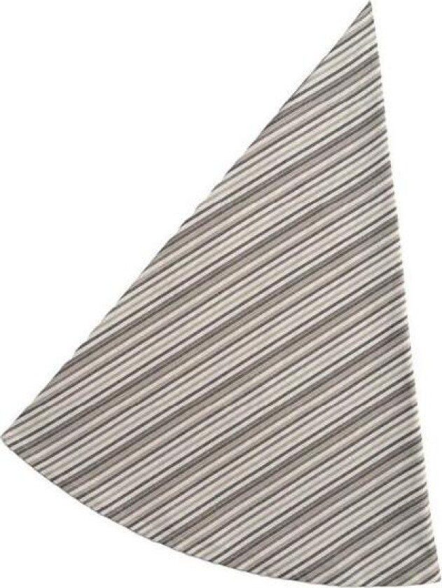- Duk rund 180 cm small stripes hvit/grå