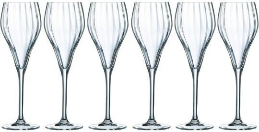 - Symetrie champagneglass 6 stk 16 cl klar