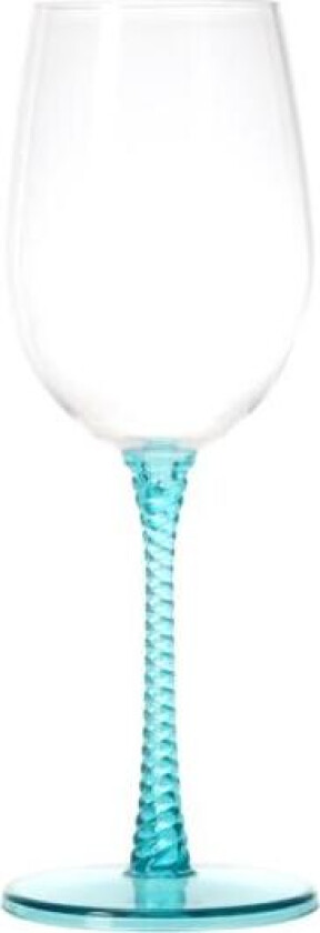 - Eden vinglass 38 cl blå spiral/turkis