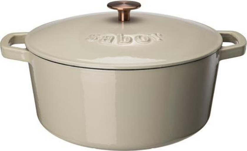 - Støpejernsgryte 6,7L warm grey