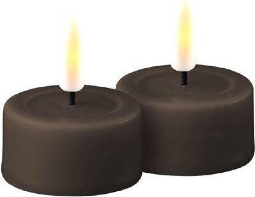 - LED telys 4x5 cm mokka