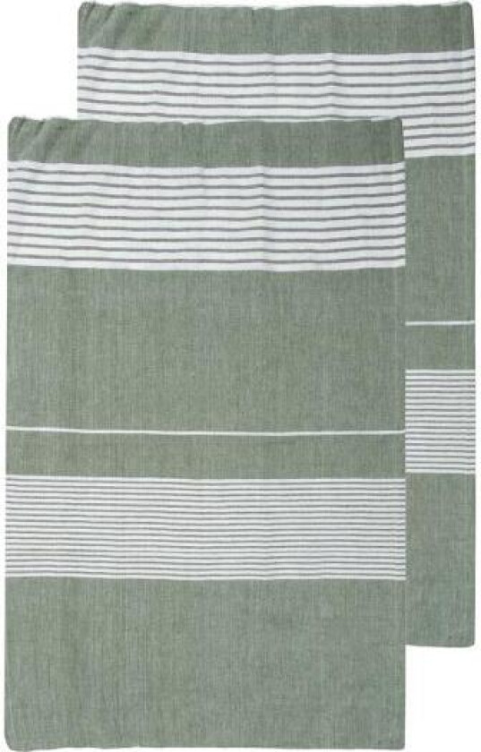 - Ella Hamam kjøkkenhåndkle 2 stk 50x70 cm grønn