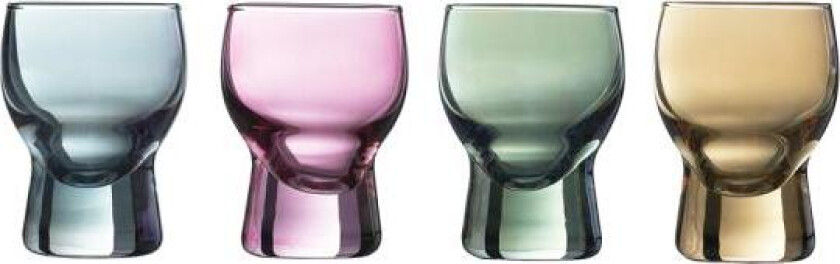 - Happy shotglass 3,5 cl 4 stk luster