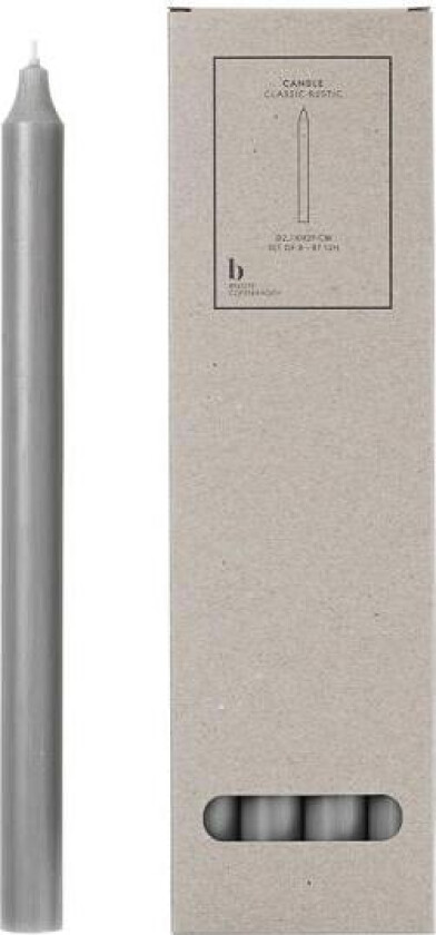 Bilde av - Rustic kronelys med spiss topp 2,1x29 cm rainy day grey