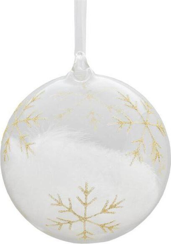 - Julekule m/små stjerner 12 cm gull