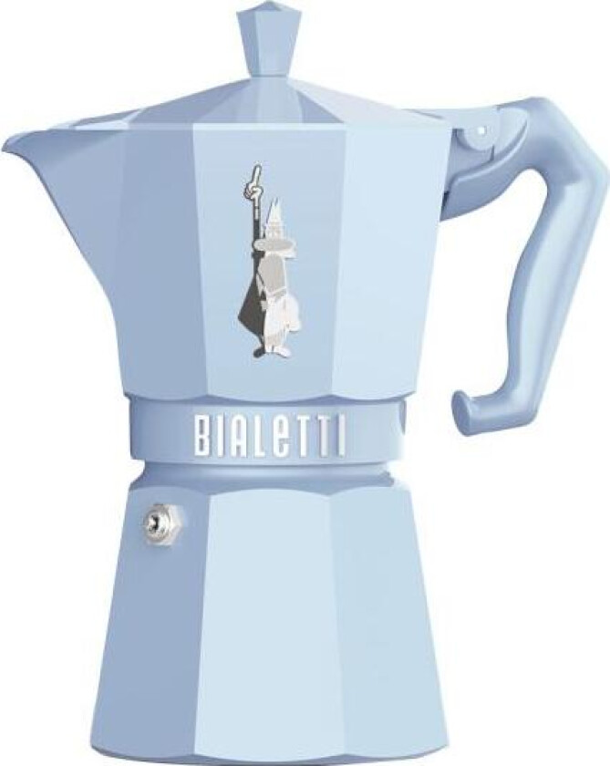 - Exclusive moka express 6 kopper 25 cl lys blå