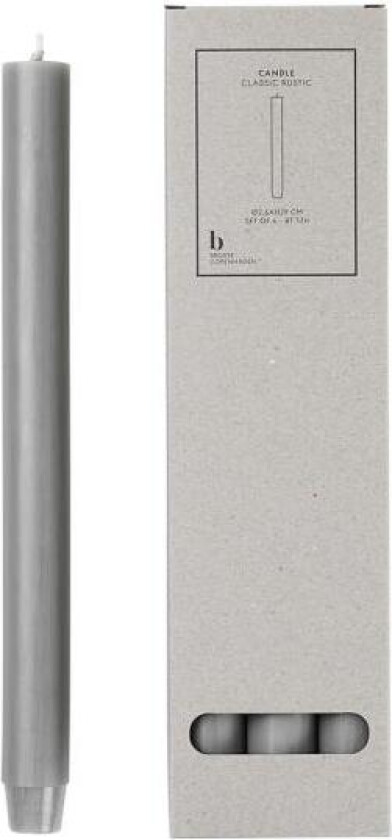 - Rustic kronelys med flat topp 2,6x29 cm rainy day grey