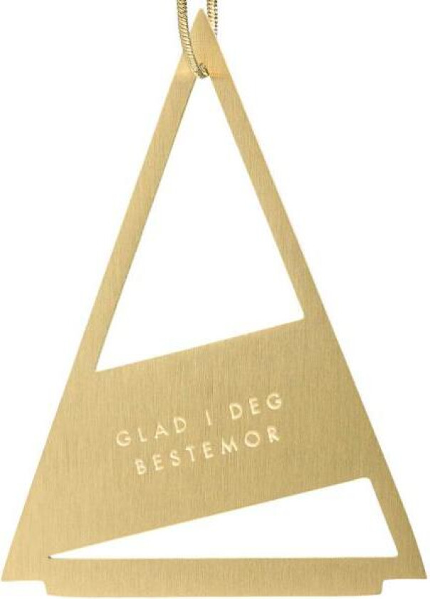 - Juletrepynt Bestemor 0,73x5,3 cm 14K gull