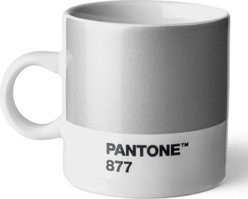 - PANTONE espressokopp med hank 12 cl sølv