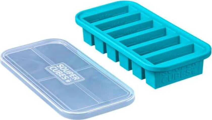 - Matoppbevaring og lokk silikon Half-cup 6x125 ml blå