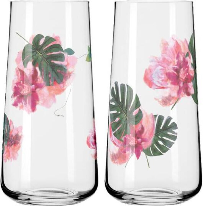 - Sommersonett allroundglass 2 stk Monstera