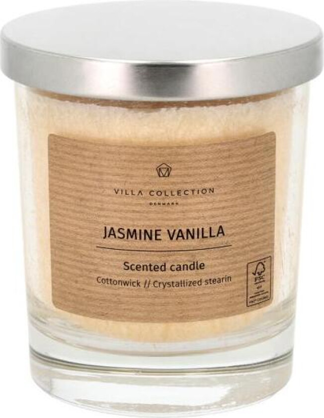 Bilde av - Kras duftlys 8,5x10 cm krystallisert stearin beige