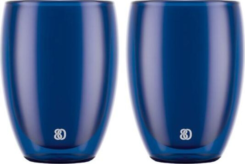 - Pavina glass 35 cl 2 stk blå