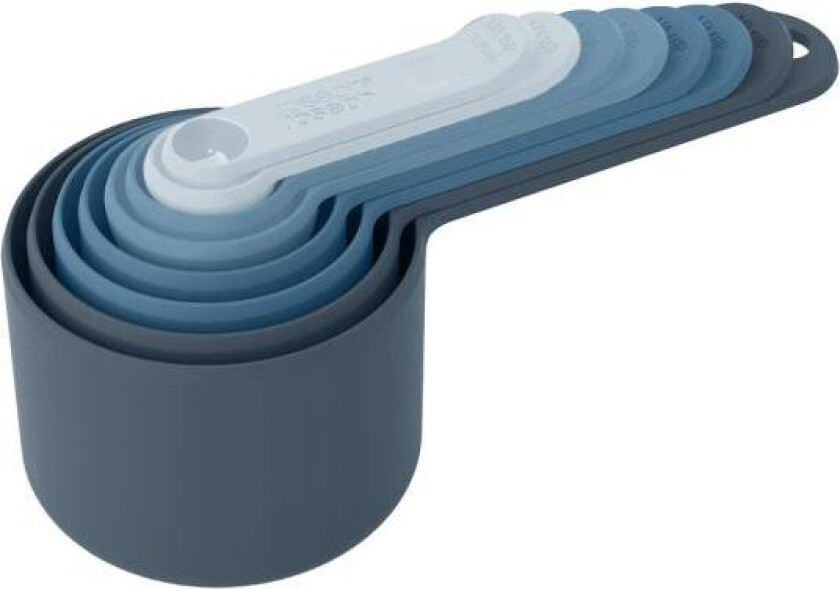 - Nest sky måleskje sett 8 deler blåtoner