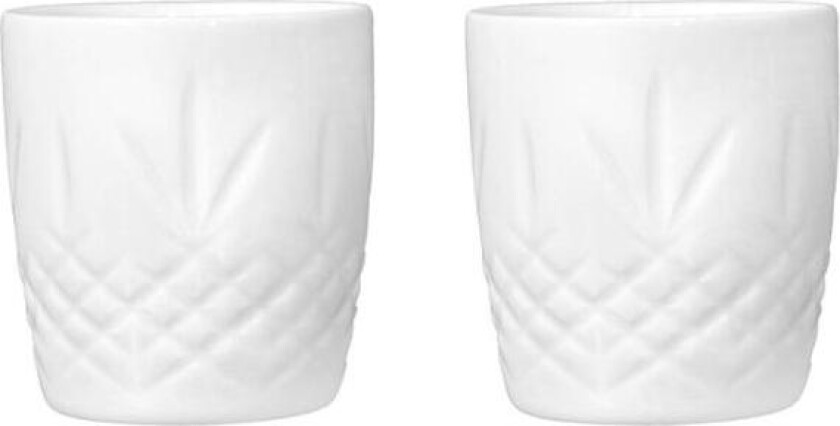 - Crispy Porcelain krus 28,5 cl 2 stk hvit