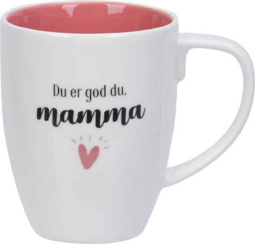 - Til deg krus 35 cl du er god du mamma hvit/rosa