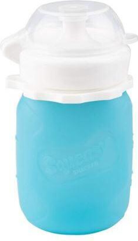 - Snacker drikkeflaske/klemmepose 104 ml clear blue