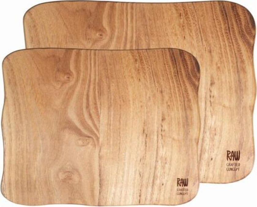 - RAW Teak skjærebrett sett 2 stk