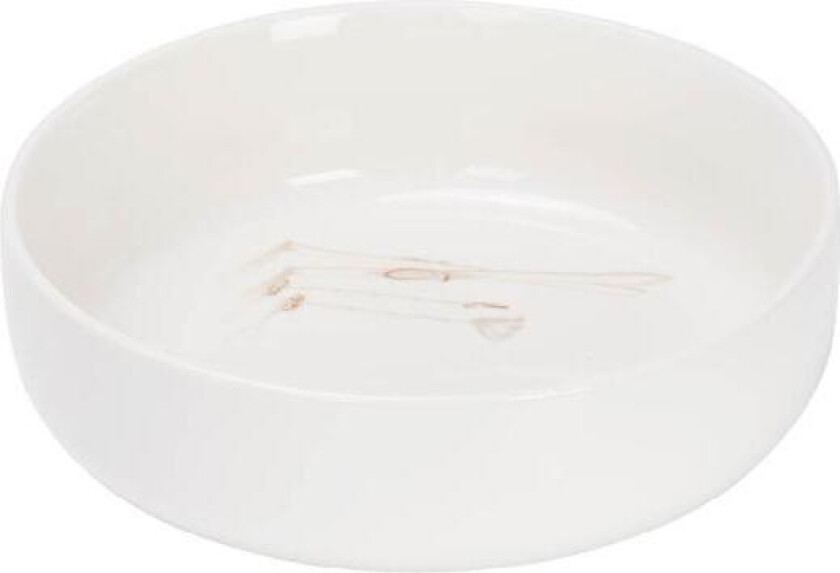 - Ski skål 21cm hvit/brun