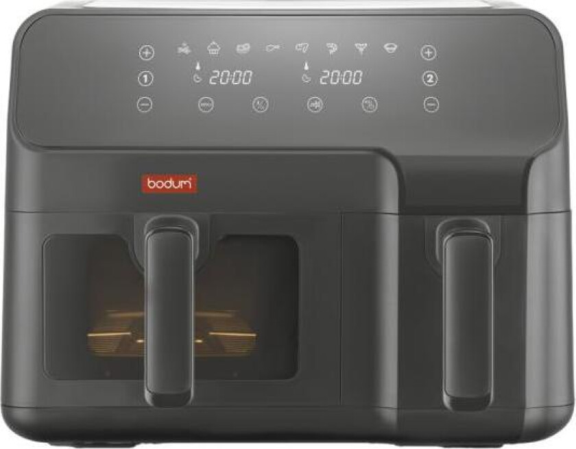 - Melior airfryer 8,3 L dobbel svart
