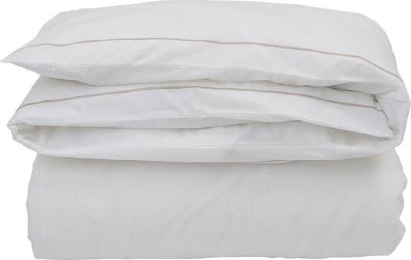 - Hotel sengetøy percale 200x220 cm hvit/beige