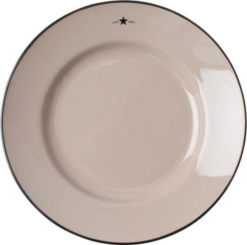 - Icons tallerken 22,5 cm beige/blå