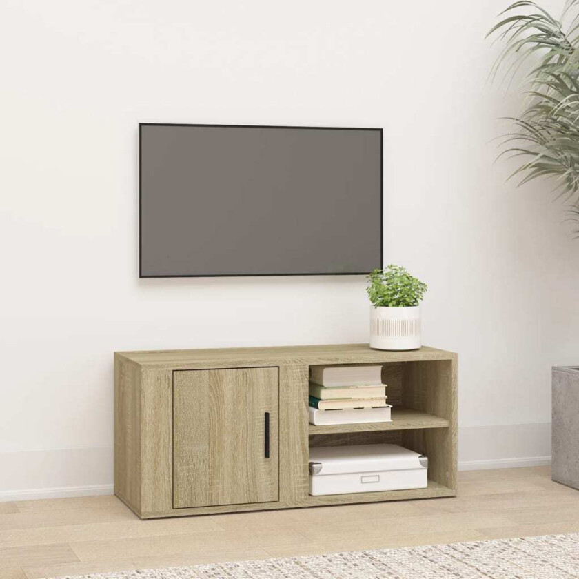 TV-benk sonoma eik 80x31,5x36 cm konstruert tre