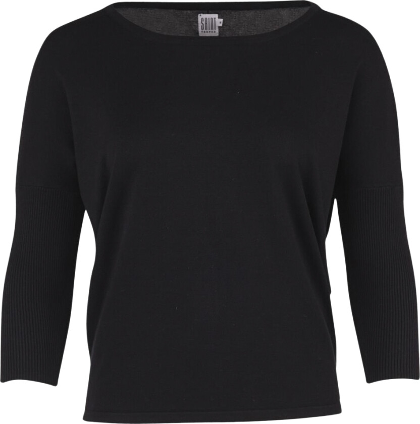 Knit Blouse W RIB SL Str XXL - Gensere
