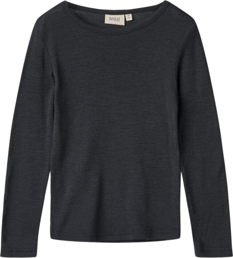 Langærmet Uld Tshirt Str 110 / 5 år - Langermet T-skjorter Merinoull