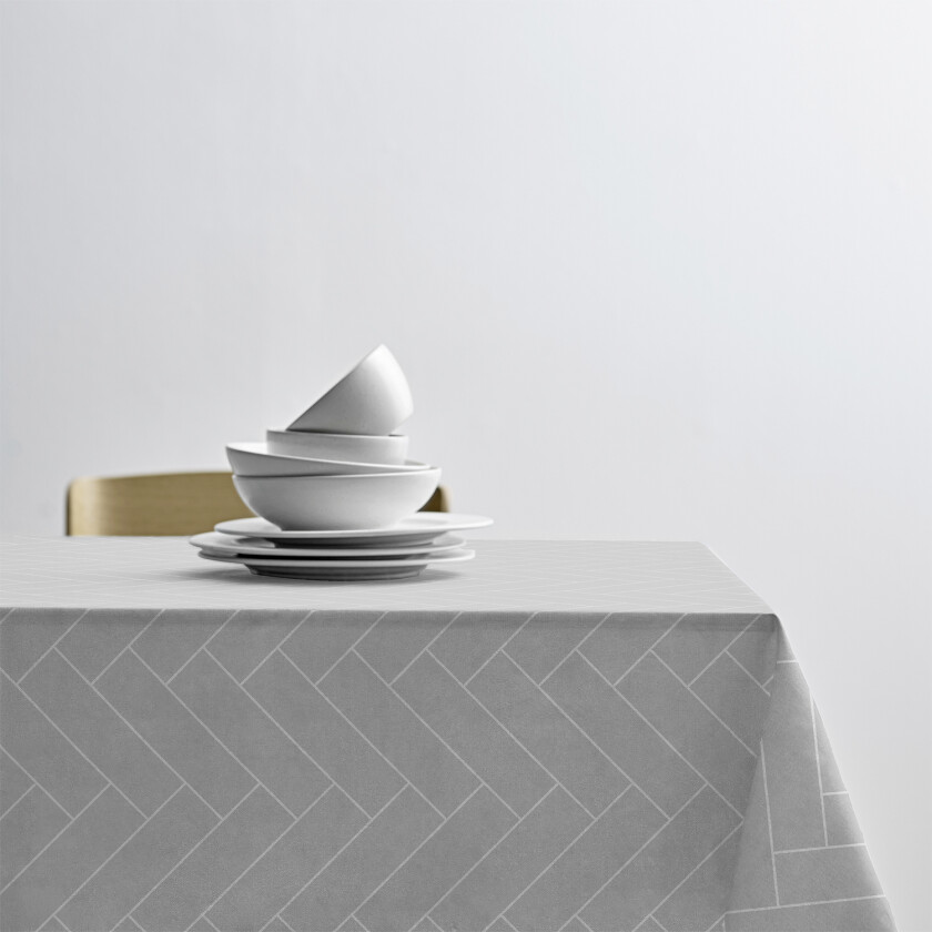 Duk 140x320 Tiles Light Grey Str L:320cm B:140cm H:0.1cm - Duker Bomull
