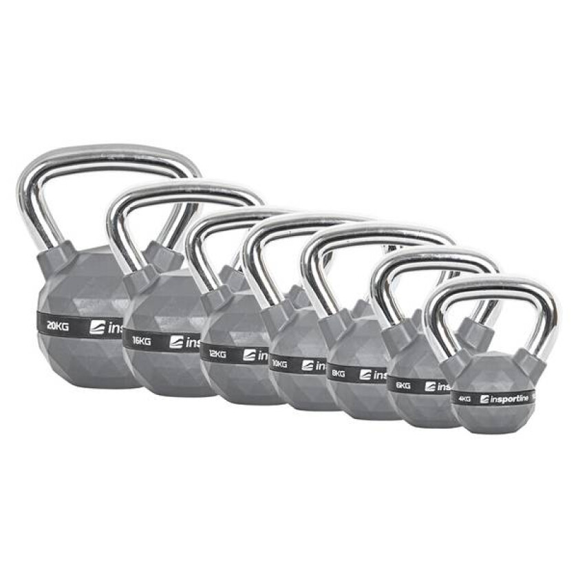 Gummibelagt Kettlebell sett inSPORTline PU 4 kg-20 kg