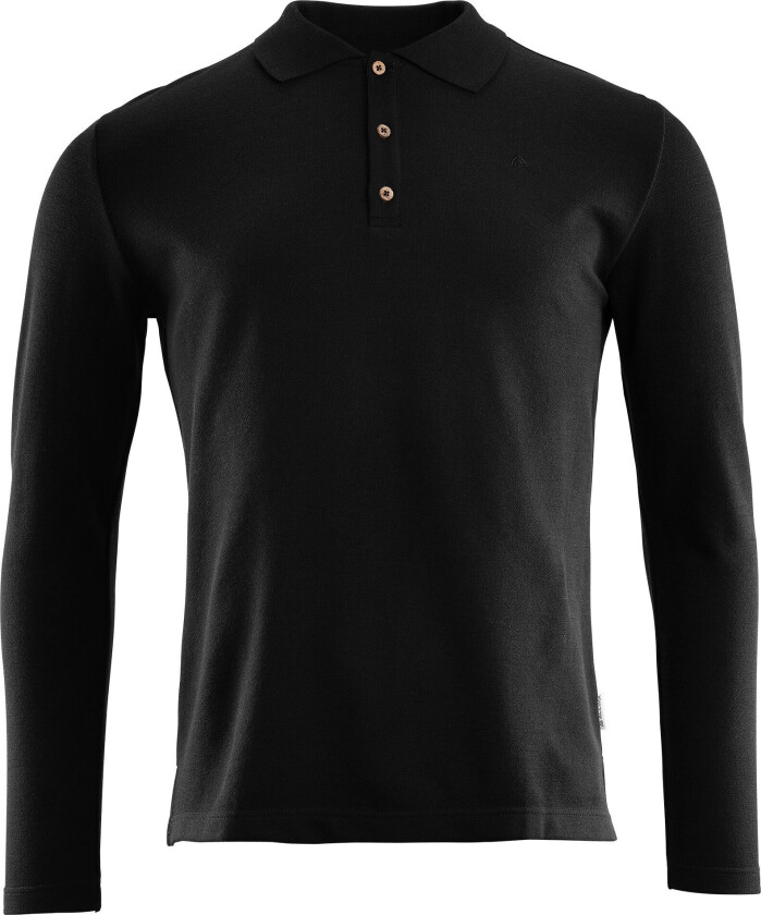 Men's LeisureWool Pique Shirt Long Sleeve S, Jet Black