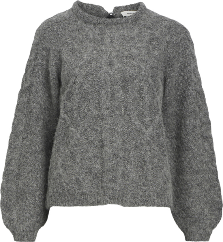 Objsmilla Knit RE L/S Pullover CC1 Str XL - Topper