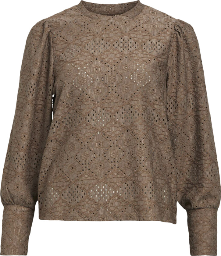 Objfeodora L/S TOP Noos Str M - Topper