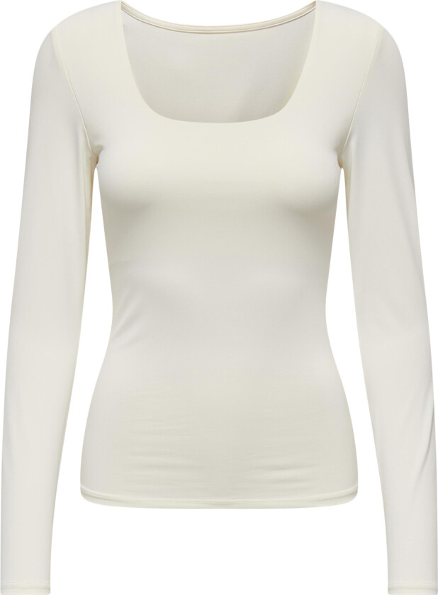 Onlea L/S 2way Deep Neck TOP JRS Str XL - Langermede T-skjorter