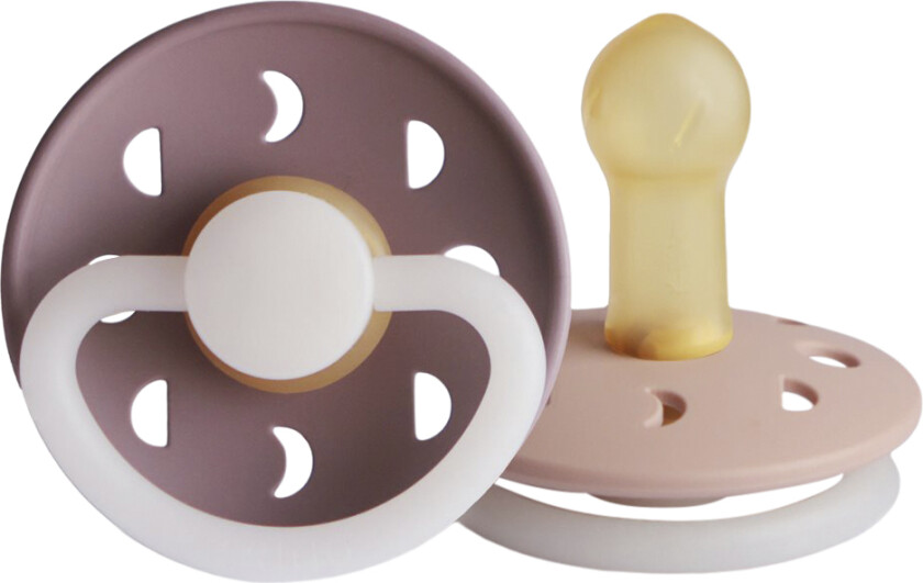 Moon Phase Runde Natsutter i Latex 2pak . 2 - Twilight Mauve - Smokker