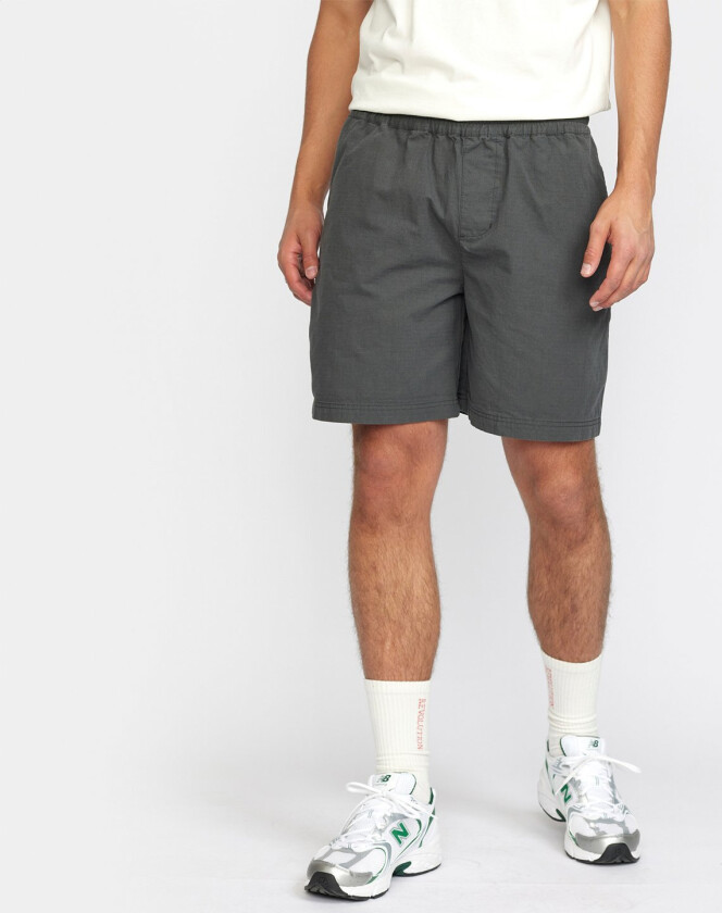 Ripstop Shorts With Elastic Waist Str S - Casual Shorts Bomull