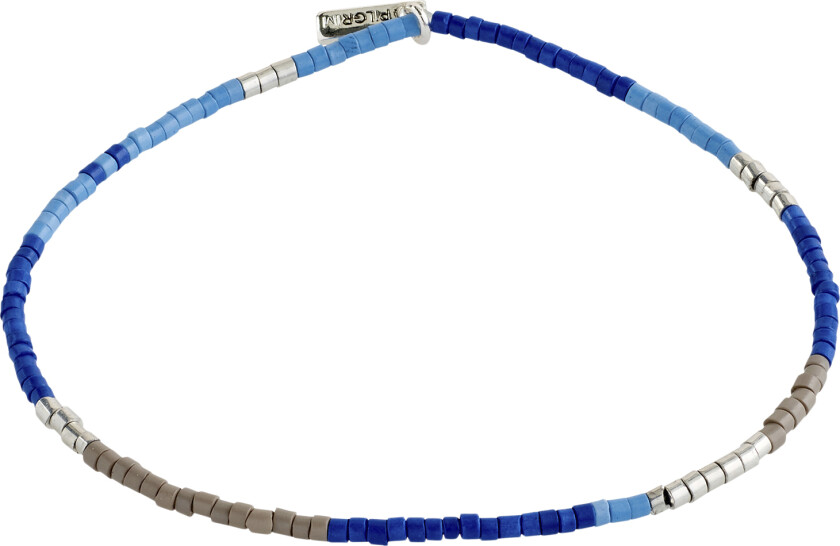 Alison Bracelet Blue, Silverplated - Perlearmbånd Lycra