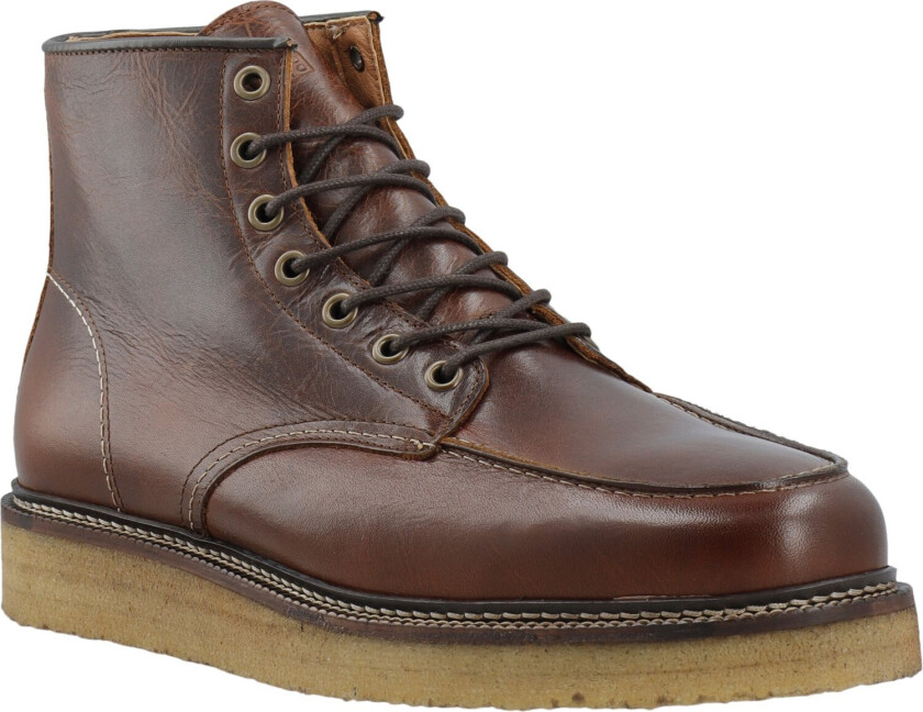 Biajesper Moc Toe Boot Waxed Leather Mand Snørestøvler Str 40
