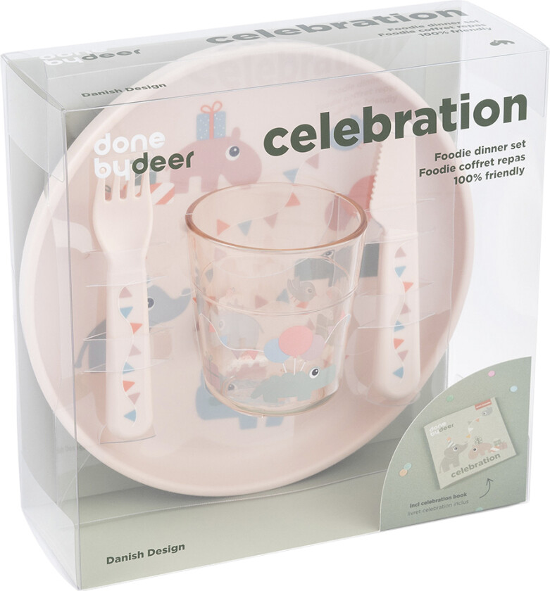 Foodie Spisesæt Celebration Pudder - Spisesett Glass