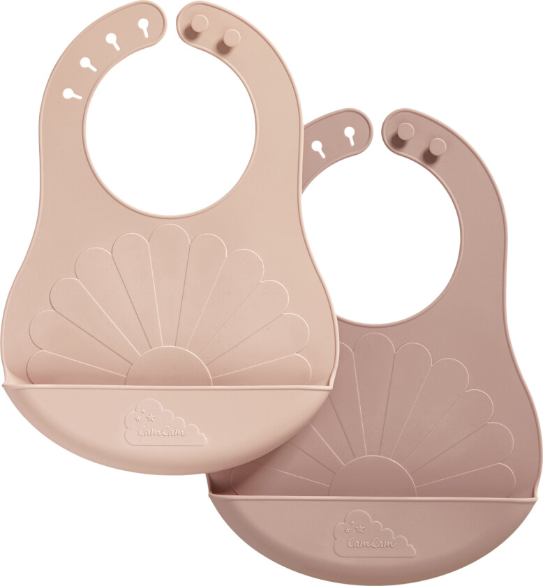 Silicone Bibs Flower, Rose Mix, 2pack - Smekker