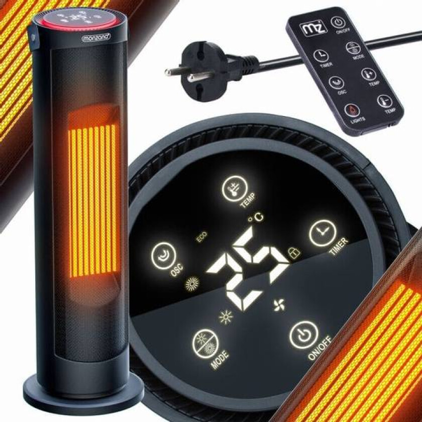 Varmevifte keramikk 2000W - sort