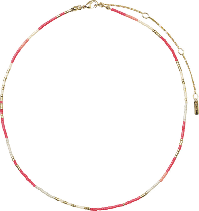 Alison Necklace Pink, Goldplated - Perlehalskjeder