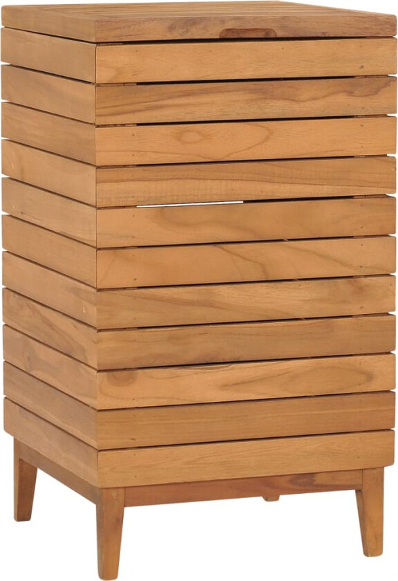 Skittentøyskurv 40x40x70 cm heltre teak