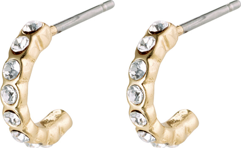 Øreringe, Brigitte, Guldbelagt, Krystal - Kreoler