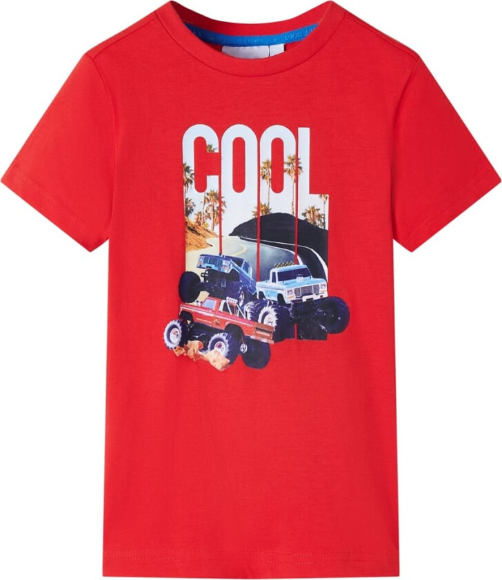 T-skjorte for barn rød 116