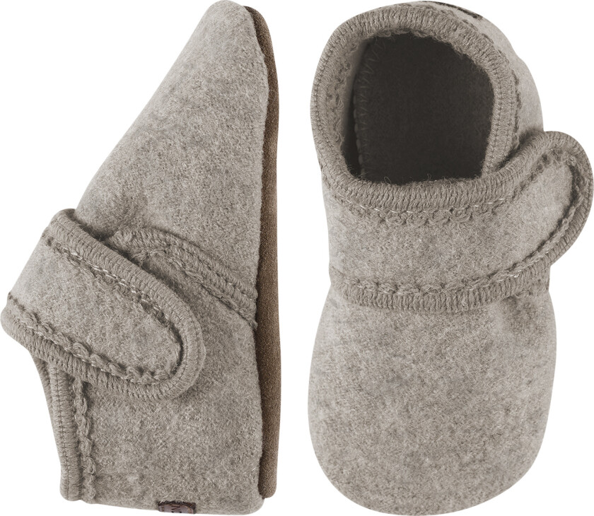 Wool Slippers With Velcro Tøfler Str 20/21