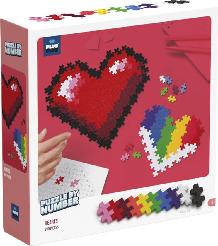 Puzzel by Number Hearts - Byggeklosser