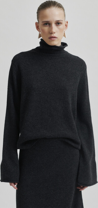 Neva Knit Tneck Str L - Gensere Merinoull
